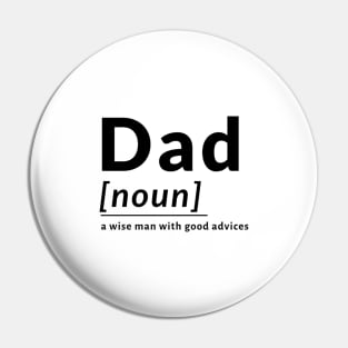 Definition Dad Fathers Wise Advice Noun Pin