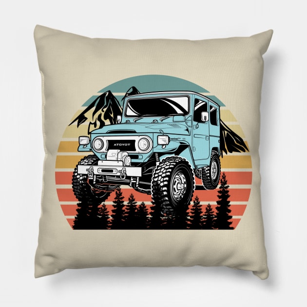 Toyota Land Cruiser Pillow by ManulaCo