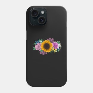 Sunflower and Flower Assortment with Butterflies Phone Case