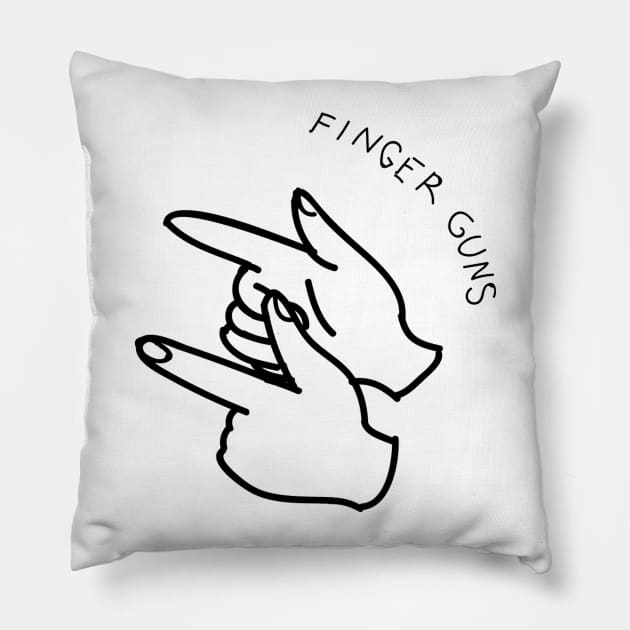 Finger Guns Pillow by mimimeeep