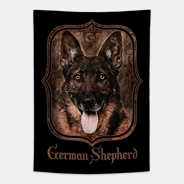 German Shepherd Dog - GSD Tapestry by Nartissima