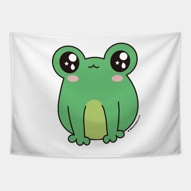 cute frog, kawaii frog cartoon - Cute Frog - Tapestry