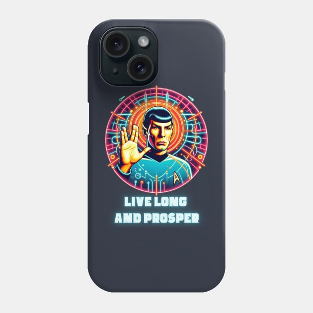 Spock - Neon Prosperity Phone Case by Tiger Mountain Design Co.