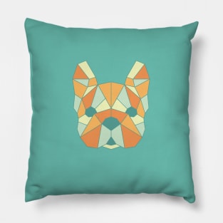 Geo Frenchie Multi-Color Pillow