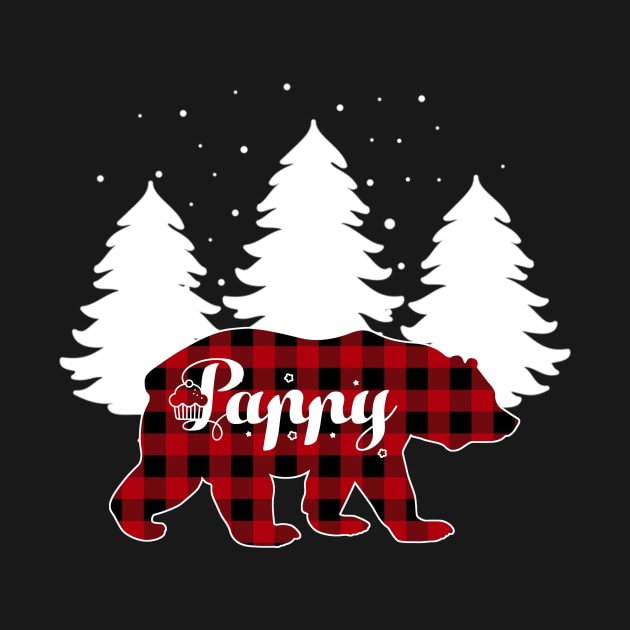 Buffalo Red Plaid Pappy Bear Matching Family Christmas by Kagina