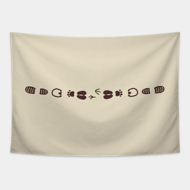 Farm Footprints - Minimalist Tapestry by LochNestFarm