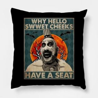 Hello Sweet Funny Men Checks Have A Seat Pillow