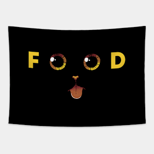 Cat Food Cute Black Cat by Tobe Fonseca Tapestry