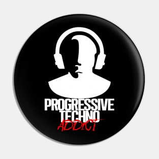 Progressive Techno Addict - White Pin