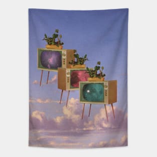 Retro Television Tapestry