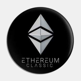 Ethereum Classic Made of Silver Pin