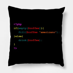 Coffee Code Programmer Pillow