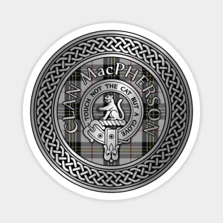 Clan MacPherson Crest & Tartan Knot Magnet