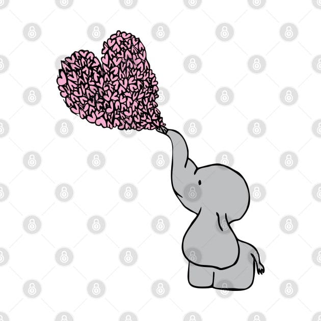 Baby Girl Elephant Love by russodesign