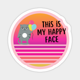 Cute cat happy face Magnet