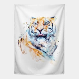 Siberian Tiger Looking Up Tapestry