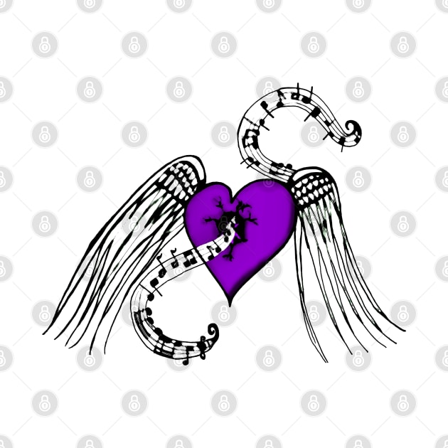 Heart Music Purple by BlakCircleGirl