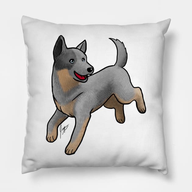 Dog - Australian Cattle Dog - Blue Heeler Pillow by Jen's Dogs Custom Gifts and Designs