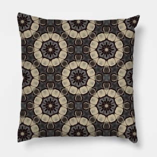 Black and White flower pattern shapes - WelshDesignsTP002 Pillow