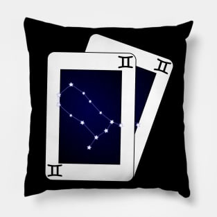 Gemini Zodiac Sign Card Pillow