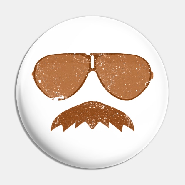 Da Bears - Ditka Mustache with Aviators Pin by joshp214