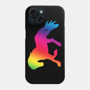 Rainbow Trotting horse shadow Phone Case