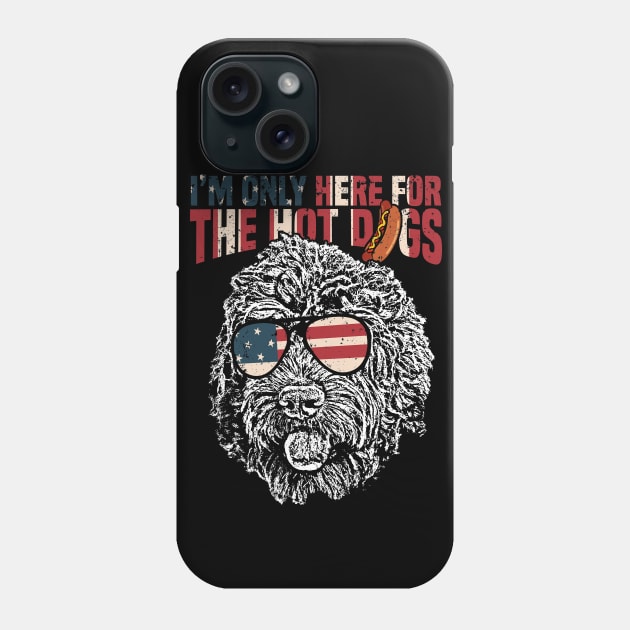 Labradoodle Shirt Funny 4th of July Pup Tee Phone Case by Madfido