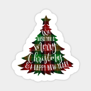 Tartan we wish you a merry Christmas Magnet