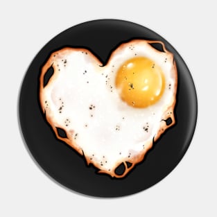 Fried Eggy Heart Pin