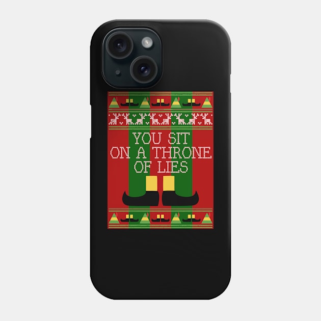 Throne Of Lies Elf Quote Christmas Knit Phone Case by joeysartworld