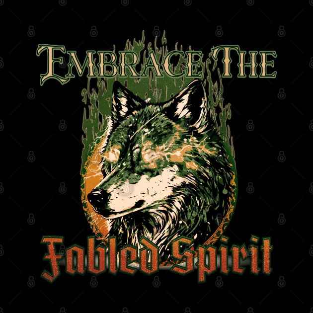 Embrace The Fabled Spirit Wolf Woodlands by mythikcreationz