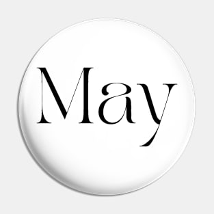 May Typography Pin