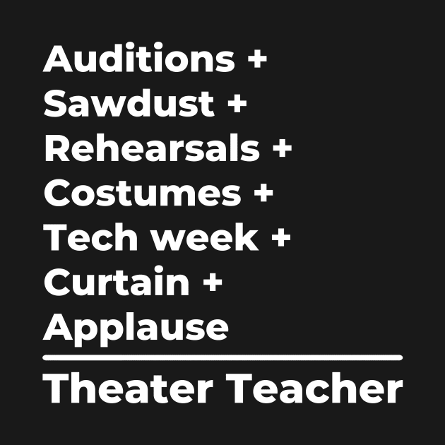 Theater Teacher Equation - white text by PerlerTricks