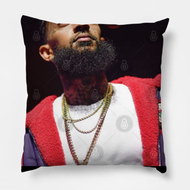 Nipsey Hussle Pillow by Heulwen Team