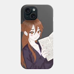 Anime Girl With Book Phone Case