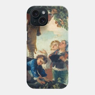 Boys Catching Fruit by Francisco Goya Phone Case