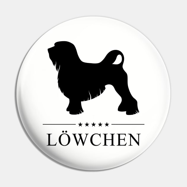 Lowchen Black Silhouette Pin by millersye