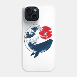 The whale wave Phone Case