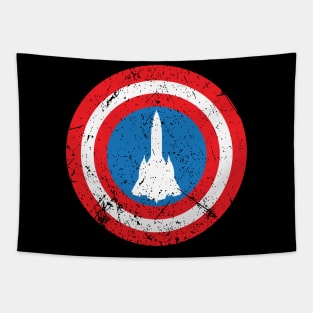 SR-71 Blackbird Shield Tapestry