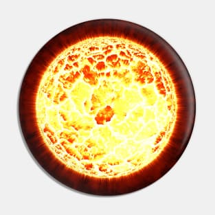 Exploding Sun - Red Pin