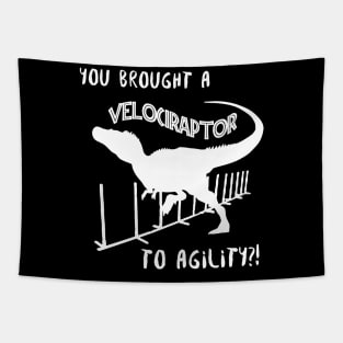 Velociraptor Agility - white Tapestry