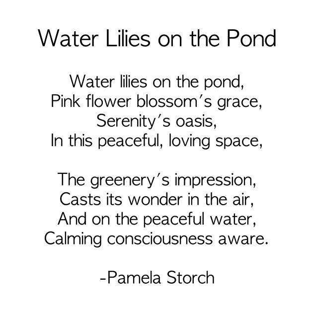 Water Lilies on the Pond Poem by Pamela Storch