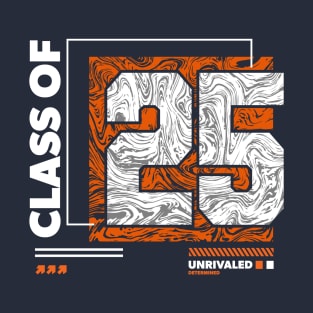 Class of 2025 Urban Streetwear // Graduation Class of '25 Orange T-Shirt