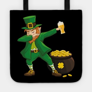 Dabbing Leprechaun St. Patricks Day Beer Tote