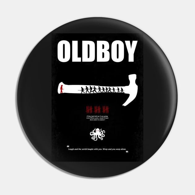 Oldboy - Minimal Film Movie Poster Alternative Pin by HDMI2K