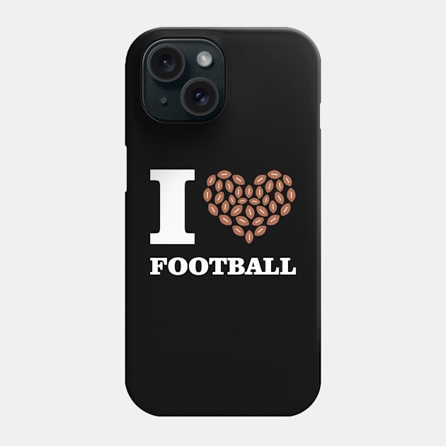 I Love American Football Phone Case by DesignWood-Sport