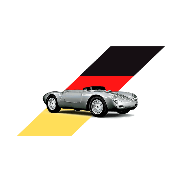 550 Spyder German Print by Auto-Prints