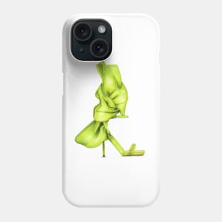 Green Women's Open Toe Heels Phone Case