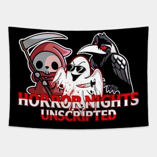 Horror Nights Unscripted ALT Logo Tapestry