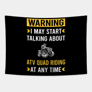 Warning ATV Quad Riding Tapestry